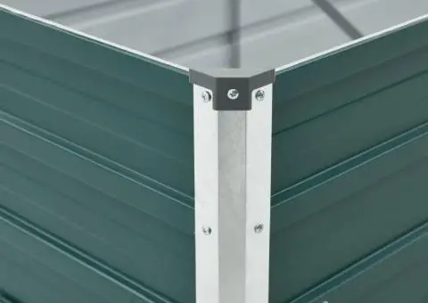 Strat înălțat de grădină, verde, 480x80x77 cm, oțel galvanizat - 5/5