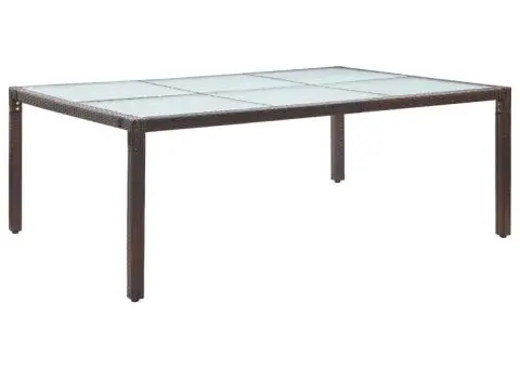 Masă de exterior, maro, 200 x 150 x 74 cm, poliratan - 1/5