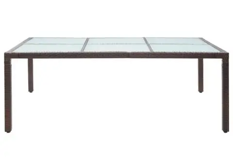 Masă de exterior, maro, 200 x 150 x 74 cm, poliratan - 2/5