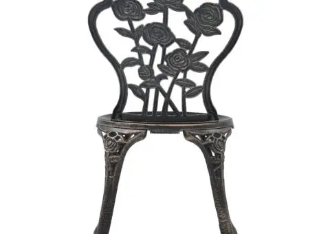 Scaune de bistro, 2 buc., bronz, aluminiu turnat - 5/5