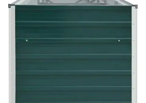 Strat înălțat de grădină, verde, 400x80x45 cm, oțel galvanizat - 4/5