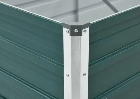 Strat înălțat de grădină, verde, 400x80x45 cm, oțel galvanizat - 5/5