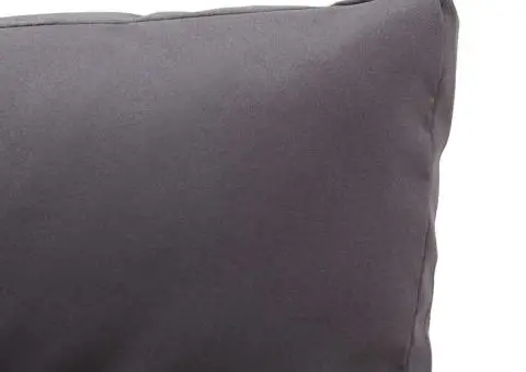 Canapea de grădină cu 2 locuri cu perne, gri, 124 cm, poliratan - 5/5