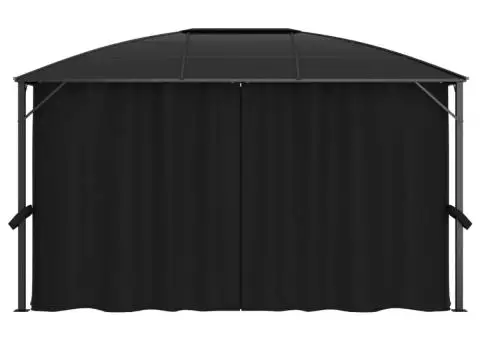Pavilion cu perdele, antracit, 400 x 300 x 265 cm - 2/5