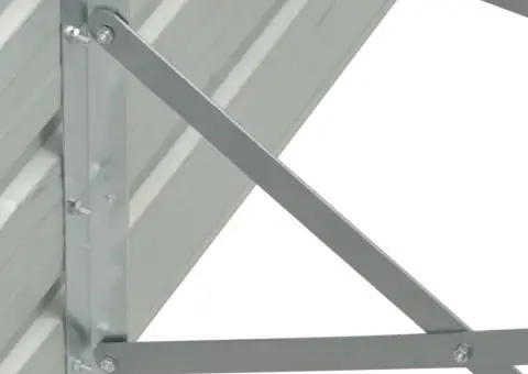 Strat înălțat de grădină, maro, 600x80x45 cm, oțel galvanizat - 5/5