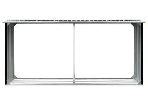 Șopron depozitare lemne antracit, 330x92x153 cm oțel galvanizat - 3/5