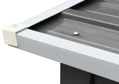 Șopron depozitare lemne antracit, 330x92x153 cm oțel galvanizat - 5/5