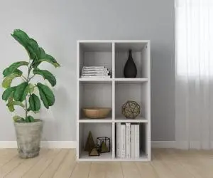 vidaXL Bibliotecă/Servantă, alb, 66x30x98 cm, PAL