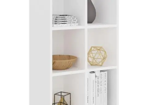 Bibliotecă/Servantă, alb, 66x30x98 cm, PAL - 3/5