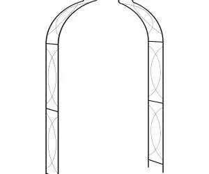vidaXL Arcadă de grădină, negru, 150 x 34 x 240 cm, fier