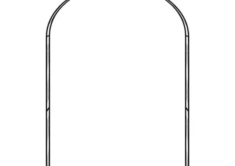 Arcadă de grădină, negru, 150 x 34 x 240 cm, fier - 2/5