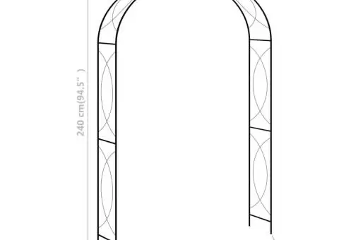 Arcadă de grădină, negru, 150 x 34 x 240 cm, fier - 5/5