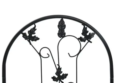 Suport de plante, 3 niveluri, negru, 52 x 28 x 128 cm, fier - 5/5