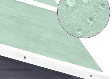 Cușcă iepuri exterior, spațiu de joacă, gri/alb, lemn de brad - 5/5