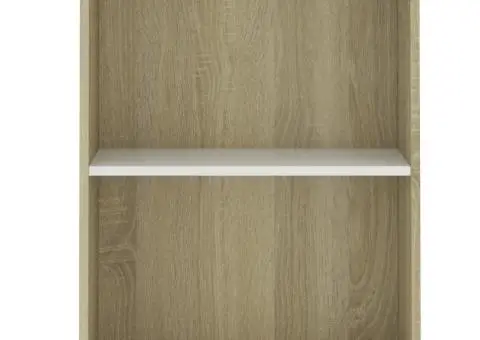 Birou, alb și stejar sonoma, 110 x 60 x 73 cm, PAL - 5/5