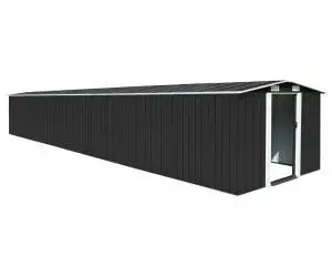 vidaXL Șopron de grădină, antracit, 257x779x181 cm, oțel galvanizat