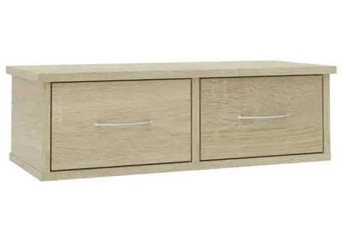 Raft de perete cu sertare, stejar sonoma, 60x26x18,5 cm - 2/5