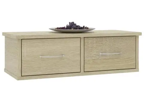 Raft de perete cu sertare, stejar sonoma, 60x26x18,5 cm - 3/5