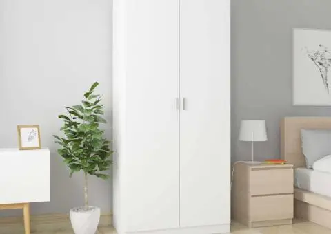 Șifonier, alb, 90x52x200 cm, lemn prelucrat - 1/5