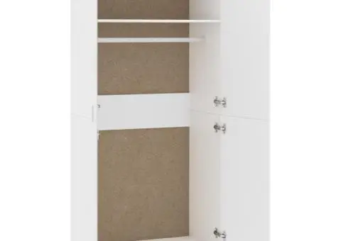 Șifonier, alb, 90x52x200 cm, lemn prelucrat - 5/5