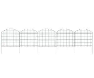 vidaXL Set gard de grădină arcuit, verde, 77,5 x 78,5 cm