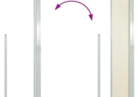 Copertină laterală retractabilă de terasă, crem, 170 x 300 cm - 5/5