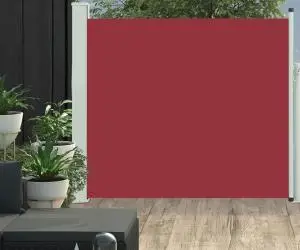 vidaXL Copertină laterală retractabilă de terasă, roșu, 100 x 300 cm