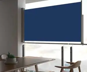 vidaXL Copertină laterală retractabilă de terasă, albastru, 160x300 cm