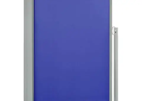 Copertină laterală retractabilă de terasă, albastru, 120x300 cm - 2/5