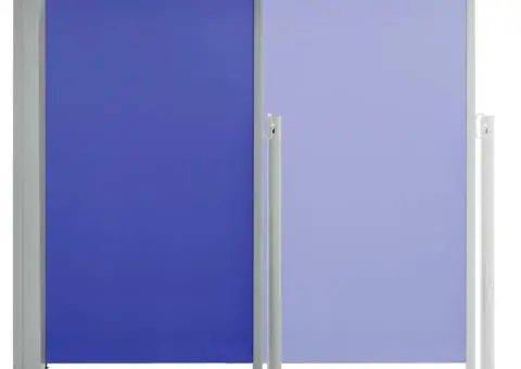 Copertină laterală retractabilă de terasă, albastru, 120x300 cm - 4/5