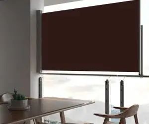 vidaXL Copertină laterală retractabilă, maro, 140 x 300 cm