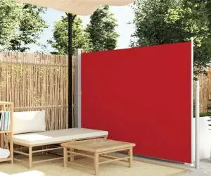 vidaXL Copertină laterală retractabilă de terasă, roșu, 170 x 300 cm
