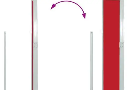 Copertină laterală retractabilă de terasă, roșu, 170 x 300 cm - 5/5