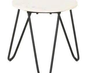 vidaXL Măsuță de cafea alb 40x40x40 cm piatră naturală aspect marmură