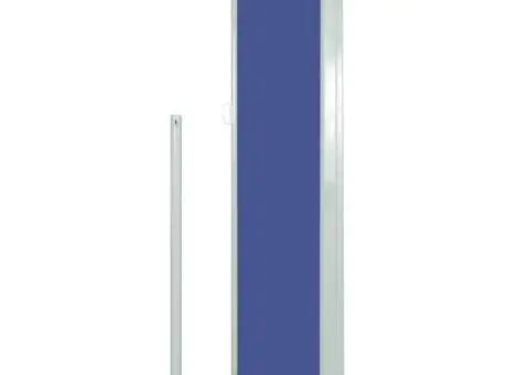 Copertină laterală retractabilă terasă, albastru, 100x500 cm - 3/5