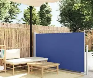 vidaXL Copertină laterală retractabilă terasă, albastru, 120x500 cm