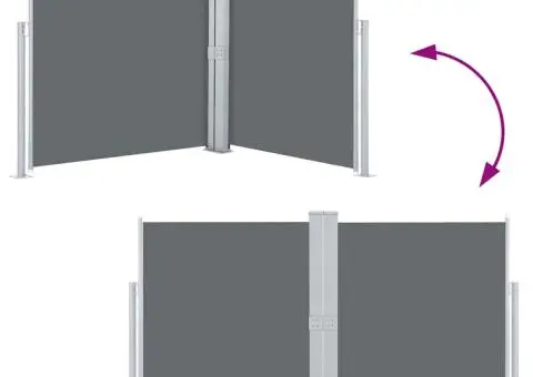 Copertină laterală retractabilă, antracit, 140 x 600 cm - 5/5