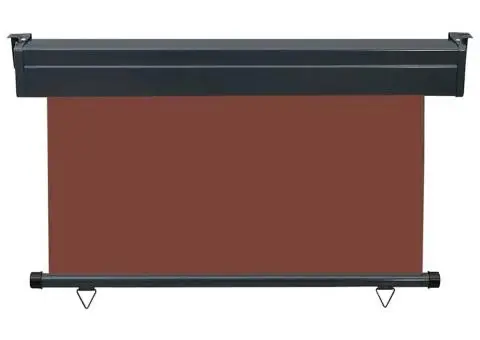Copertină laterală de balcon, maro, 125 x 250 cm - 3/5