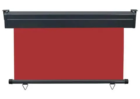 Copertină laterală de balcon, roșu, 125 x 250 cm - 3/5