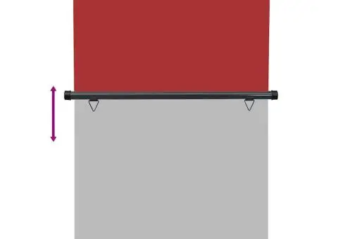 Copertină laterală de balcon, roșu, 125 x 250 cm - 5/5