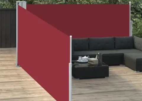 Copertină laterală retractabilă, roșu, 100 x 1000 cm - 1/5