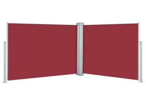 Copertină laterală retractabilă, roșu, 100 x 1000 cm - 2/5