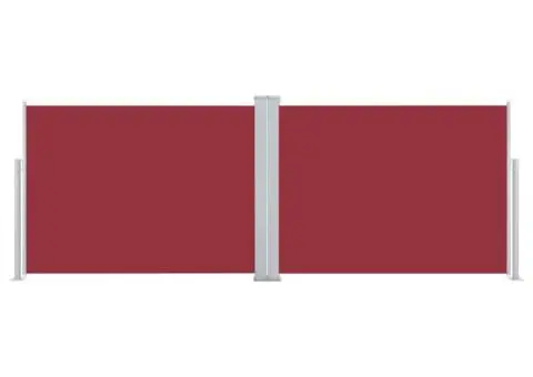 Copertină laterală retractabilă, roșu, 100 x 1000 cm - 4/5