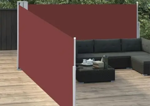 Copertină laterală retractabilă, maro, 100 x 1000 cm - 1/5