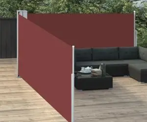 vidaXL Copertină laterală retractabilă, maro, 100 x 1000 cm