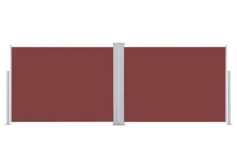 Copertină laterală retractabilă, maro, 100 x 1000 cm - 4/5