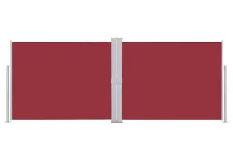Copertină laterală retractabilă, roșu, 140 x 1000 cm - 3/5