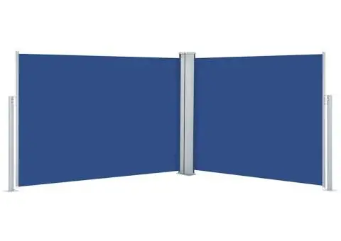 Copertină laterală retractabilă, albastru, 120 x 1000 cm - 2/5