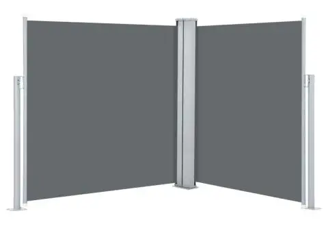 Copertină laterală dublă retractabilă, antracit, 170 x 600 cm - 2/5