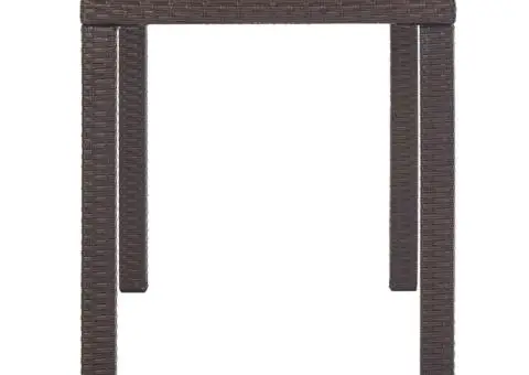 Masă de grădină, maro, 123 x 60 x 74 cm, poliratan - 3/5